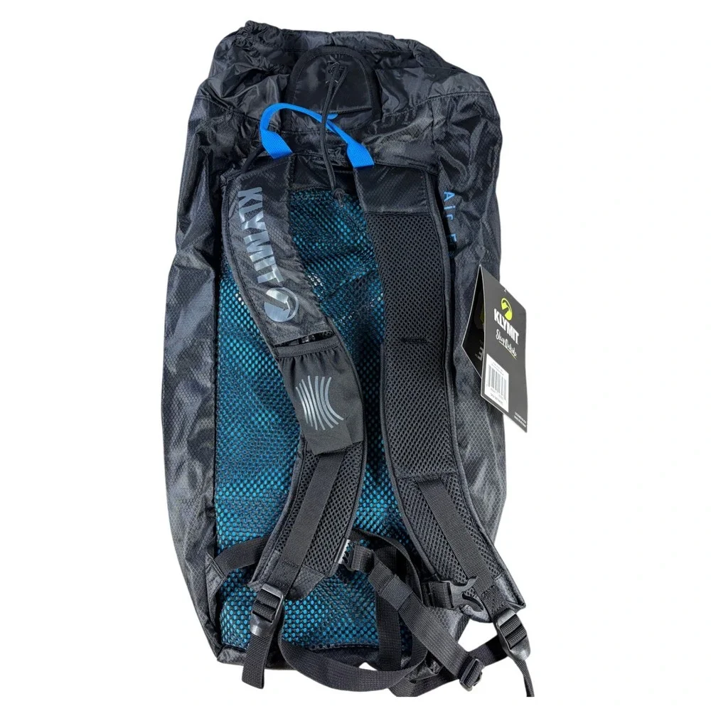 Klymit Stash 18 Daypack Air Frame Lightweight Hiking Backpack Black 18L Nylon
